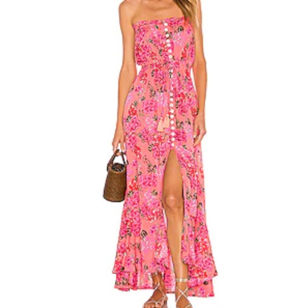 Tiare Hawaii Ryden Maxi Dress in Rio Pink